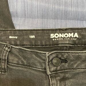 Sonoma Skinny Jeans in Gray / light black womens size 18 R